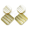 Oro Laminado Long Earring, Gold Filled Style Polished, Golden Finish, 02.385.0028
