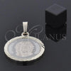Oro Laminado Religious Pendant, Gold Filled Style Jesus Design, Diamond Cutting Finish, Tricolor, 05.163.0025.1