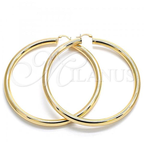 Oro Laminado Extra Large Hoop, Gold Filled Style Hollow Design, Polished, Golden Finish, 02.170.0088.90