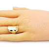 Oro Laminado Elegant Ring, Gold Filled Style Chunky Design, Polished, Golden Finish, 01.341.0123