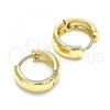Oro Laminado Huggie Hoop, Gold Filled Style Polished, Golden Finish, 02.210.0522.15