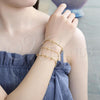 Oro Laminado Fancy Bracelet, Gold Filled Style Polished, Golden Finish, 03.360.0004.08
