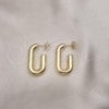 Oro Laminado Stud Earring, Gold Filled Style Chunky Design, Polished, Golden Finish, 02.163.0193.20