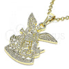 Oro Laminado Religious Pendant, Gold Filled Style Polished, Golden Finish, 05.380.0155