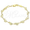 Oro Laminado Fancy Bracelet, Gold Filled Style Elephant Design, Polished, Golden Finish, 03.326.0013.07