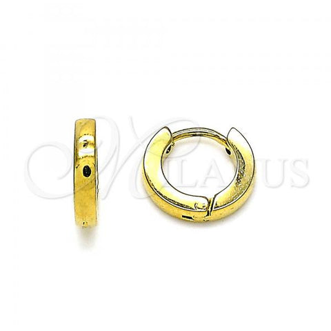 Stainless Steel Huggie Hoop, Polished, Golden Finish, 02.255.0012.1.10