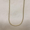 Oro Laminado Basic Necklace, Gold Filled Style Rope Design, Polished, Golden Finish, 5.222.036.16