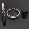 Oro Laminado Medium Hoop, Gold Filled Style Diamond Cutting Finish, Tricolor, 5.143.020