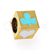 Oro Laminado Love Link Pendant, Gold Filled Style Enamel Finish, Golden Finish, 05.179.0014