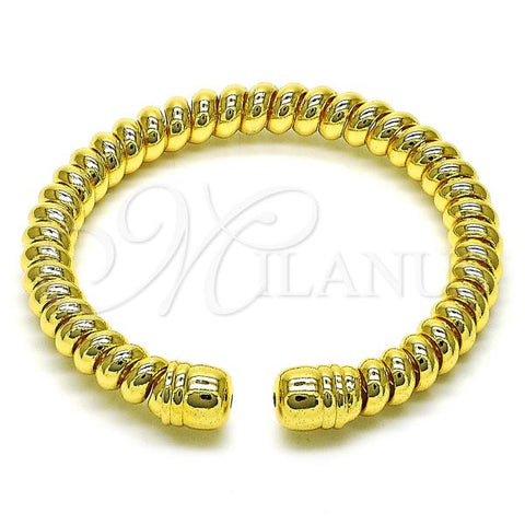 Oro Laminado Individual Bangle, Gold Filled Style and Spiral Polished, Golden Finish, 07.170.0023