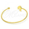 Stainless Steel Individual Bangle, Dolphin Design, Polished, Golden Finish, 07.265.0009 (03 MM Thickness, One size fits all)