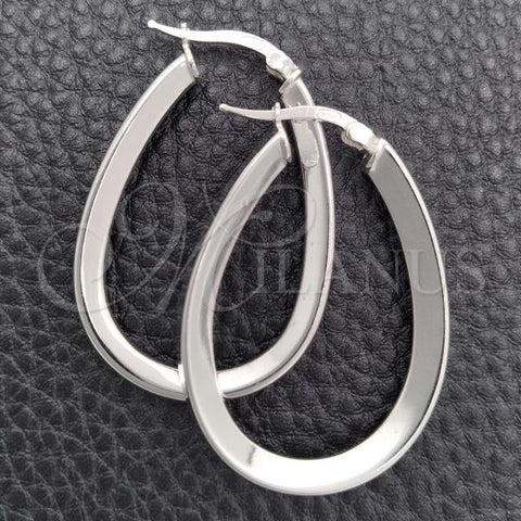 Sterling Silver Medium Hoop, Polished, Silver Finish, 02.389.0135.30