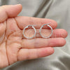 Sterling Silver Small Hoop, Diamond Cutting Finish, Silver Finish, 02.389.0123.15