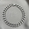 Stainless Steel Basic Bracelet, Miami Cuban Design, Polished,, 03.278.0007.08
