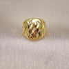 Oro Laminado Elegant Ring, Gold Filled Style Chunky Design, Polished, Golden Finish, 01.368.0023