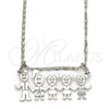 Rhodium Plated Pendant Necklace, Little Girl Design, Polished, Rhodium Finish, 04.106.0016.1.20