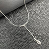 Sterling Silver Fancy Necklace, Snake  and Ball Design, with White Cubic Zirconia, Polished, Silver Finish, 04.401.0004.18