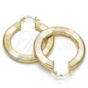 Oro Laminado Medium Hoop, Gold Filled Style Polished, Tricolor, 02.170.0226.40