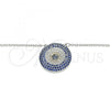 Sterling Silver Pendant Necklace, with Multicolor Micro Pave, Polished, Rhodium Finish, 04.336.0226.16