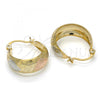 Oro Laminado Small Hoop, Gold Filled Style Polished, Tricolor, 02.106.0008.1.20