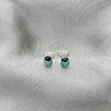 Sterling Silver Stud Earring, Ladybug Design, Light Blue Enamel Finish, Silver Finish, 02.406.0001.03
