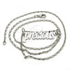 Rhodium Plated Pendant Necklace, Polished, Rhodium Finish, 04.106.0024.1.20