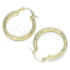 Oro Laminado Small Hoop, Gold Filled Style Diamond Cutting Finish, Golden Finish, 02.213.0244.1.25