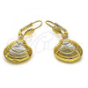 Oro Laminado Dangle Earring, Gold Filled Style Golden Finish, 5.068.018