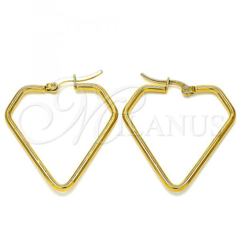 Stainless Steel Medium Hoop, Polished, Golden Finish, 02.356.0003.1.35