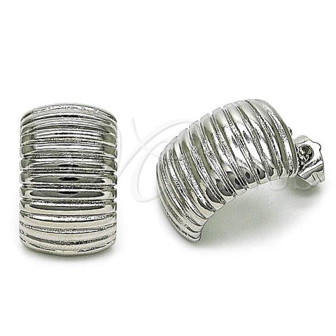 Rhodium Plated Stud Earring, Chunky Design, Polished, Rhodium Finish, 02.163.0222.1