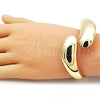 Oro Laminado Individual Bangle, Gold Filled Style Teardrop Design, Polished, Golden Finish, 07.215.0009.05