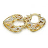 Oro Laminado Small Hoop, Gold Filled Style Diamond Cutting Finish, Tricolor, 02.65.2535.20