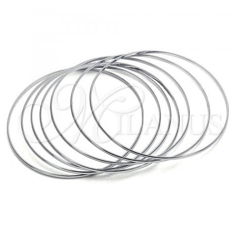Stainless Steel Semanario Bangle, Polished, Steel Finish, 07.244.0008.06 (02 MM Thickness, Size 6 - 2.75 Diameter)