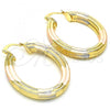 Oro Laminado Medium Hoop, Gold Filled Style Polished, Tricolor, 02.170.0247.30