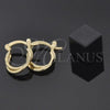 Oro Laminado Children Hoop, Gold Filled Style Diamond Cutting Finish, Golden Finish, 5.142.009