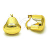 Oro Laminado Children Hoop, Gold Filled Style Chunky Design, Polished, Golden Finish, 02.122.0119.15