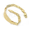 Oro Laminado ID Bracelet, Gold Filled Style Polished, Golden Finish, 03.63.1934.07
