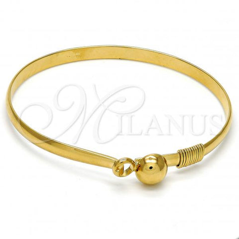 Oro Laminado Individual Bangle, Gold Filled Style Polished, Golden Finish, 07.192.0023.06 (10 MM Thickness, Size 6 - 2.75 Diameter)