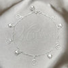 Sterling Silver Charm Anklet , Heart Design, Polished, Silver Finish, 03.409.0031.10