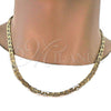 Oro Laminado Basic Necklace, Gold Filled Style Mariner Design, Polished, Golden Finish, 5.222.023.20