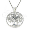 Sterling Silver Fancy Pendant, Tree Design, Polished,, 05.398.0061