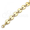 Oro Laminado Basic Bracelet, Gold Filled Style Chunky Design, Polished, Golden Finish, 04.116.0063.08