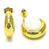 Oro Laminado Small Hoop, Gold Filled Style Chunky Design, Polished, Golden Finish, 02.163.0293.20
