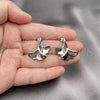 Rhodium Plated Stud Earring, Chunky Design, Polished, Rhodium Finish, 02.368.0090.1