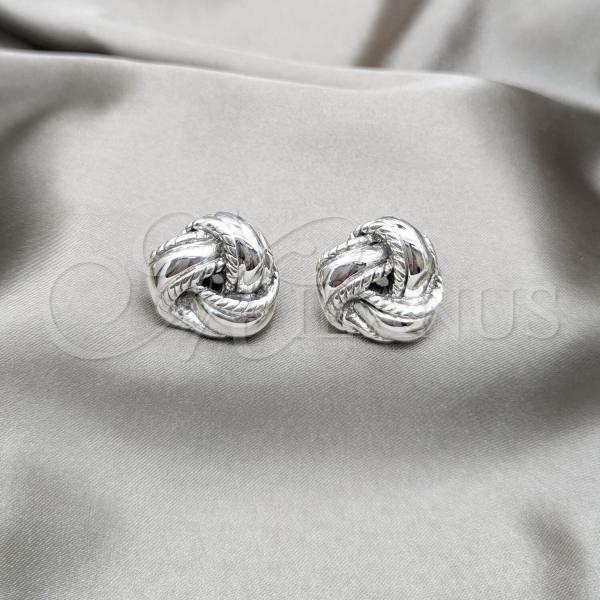 Sterling Silver Stud Earring, Teardrop Design, Polished, Silver Finish, 02.395.0049