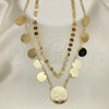 Oro Laminado Fancy Necklace, Gold Filled Style Polished, Golden Finish, 04.331.0001.18