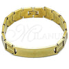 Stainless Steel Solid Bracelet, Polished, Golden Finish, 03.114.0355.3.08