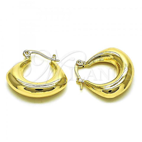 Oro Laminado Small Hoop, Gold Filled Style Polished, Golden Finish, 02.213.0521.25
