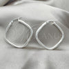 Sterling Silver Medium Hoop, Diamond Cutting Finish, Silver Finish, 02.389.0142.25