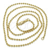 Oro Laminado Basic Necklace, Gold Filled Style Ball Design, Polished, Golden Finish, 04.65.0152.30